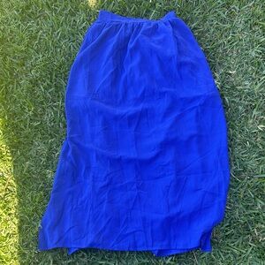 Vibrant Blue Maxi Skirt for Women